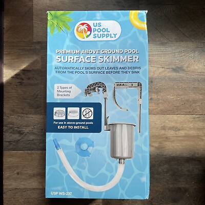 #ad U.S. Pool Supply Premium Above Ground Pool Surface Skimmer Wall Mount Cleaner