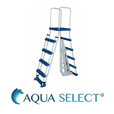#ad Aqua Select A Frame Ladder w Removable Steps for Swimming Pools Various Size