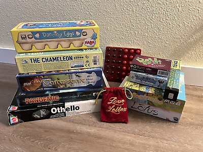 #ad Lot Of 12 Used Board Games Carcassonne w Expansions Lotus Kingdomino