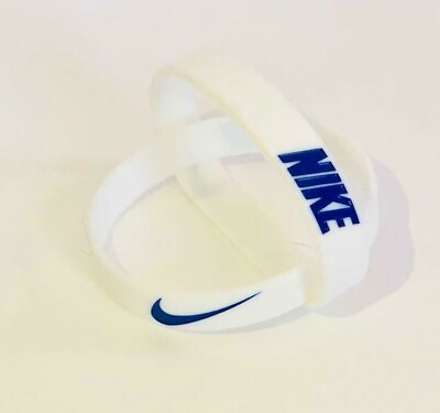 Nike Baller Band Silicone Rubber Bracelet White Navy Elite AF1 BEST RATED USA