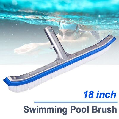 #ad Swimming Pool Brush 18 Inch Aluminum Frame Equipment Cleaning Tools Accessories