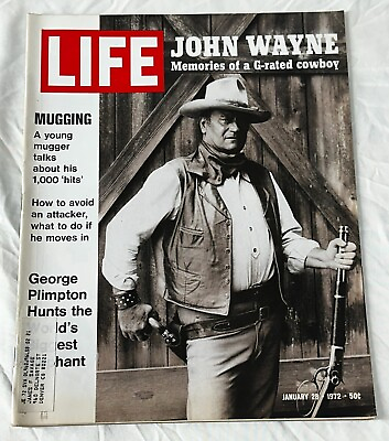 #ad Life Magazine January 28 1972 John Wayne Cover Memories Of A G Rated Cowboy