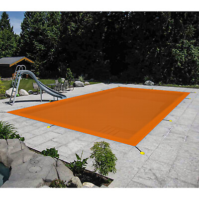 #ad Inground Swimming Pool Cover Rectangle Winter Pool Cover Safe Heavy Duty Orange