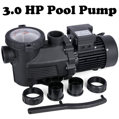 #ad #ad 3.0 HP Inground Swimming Pool pump motor Strainer w 1.5#x27;#x27; NPT 1 Speed Pump 220V