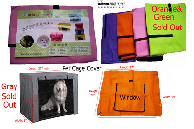 Ambaby Pet Puppy Dog Crate Cage Winter Covers Kennel Breathable Water Resistant