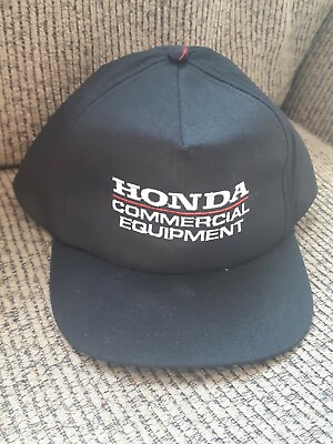 #ad Vintage Trucker Hat Honda Commercial Equipment Black Snapback New LAWNMOWER