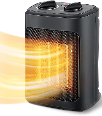 Space Heater 1500W Electric Heaters Indoor Portable with Thermostat PTC Fast