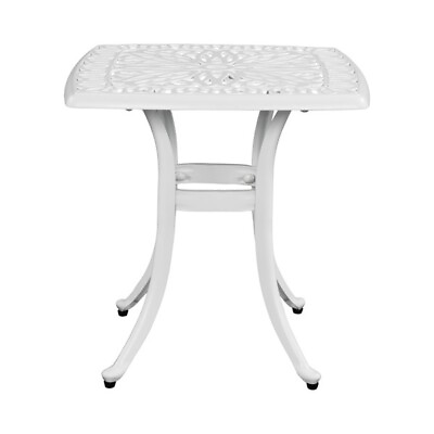 #ad Outdoorr Cast Aluminum Square Table End Table Side Table for Paio Backyard Pool