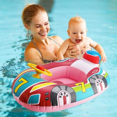 #ad Inflatable Baby Swimming Rings Seat Floating Sun Shade Toddler Swim Circle Toy