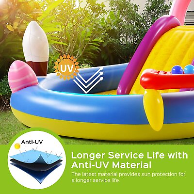 #ad #ad 🔥 Inflatable Play Center Pool 115quot; X 70quot; X 44quot; Kiddie Pool Slide amp; Fountain 🔥