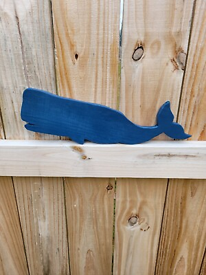 #ad Wooden Whale Wall Decor