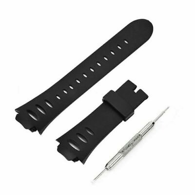 #ad Soft Rubber Black Watch Band Strap Buckle Wristband For SUUNTO OBSERVER SR Parts