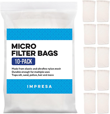 #ad Micro Filter Bags 10 Pack Pool Vacuum Cleaner Bags Fits Water Tech Pool Bl