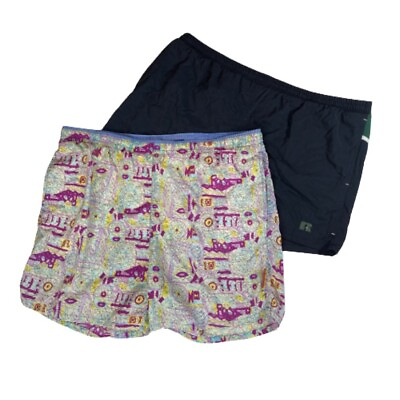 #ad #ad Vintage Men#x27;s Swim Trunks Running Shorts Lined Pockets Drawstring Russell Beach