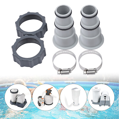 #ad Intex Hose Adapter Pool Filter Pump Parts Conversion Fitting Kit 2x Replacement