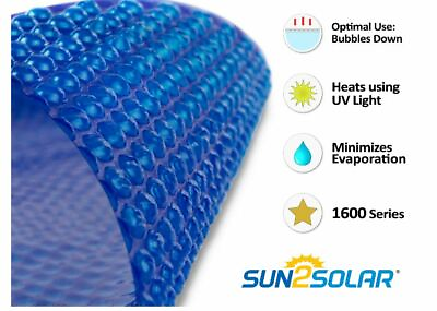 #ad #ad Sun2Solar 12 x 28 Rectangle Blue Swimming Pool Solar Blanket Cover 1600 Series