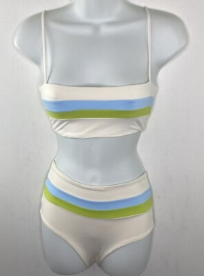 #ad #ad L*Space Women#x27;s $198 Portia Striped Bikini Swim Set Size S