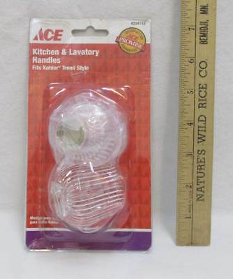 #ad Kitchen Lavatory Handles Fits Kohler Trend Style Knobs Hot Cold Water Ace NOS