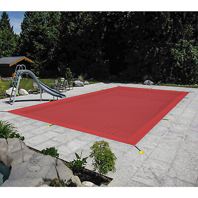#ad Inground Swimming Pool Cover Rectangle Winter Pool Cover Safety Heavy Duty Red