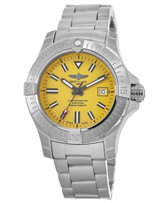 New Breitling Avenger Automatic 45 Seawolf Yellow Men#x27;s Watch A17319101I1A1