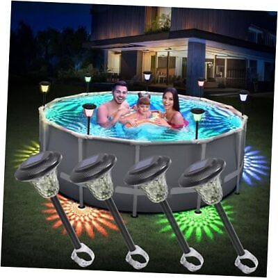 #ad Solar Pool Lights for Above Ground Pools Waterproof Lights for Frame Pool Black