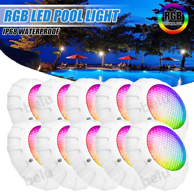 10PCS 36W RGB Swimming LED Pool Lights underwater light IP68 Waterproof Lamp 12V