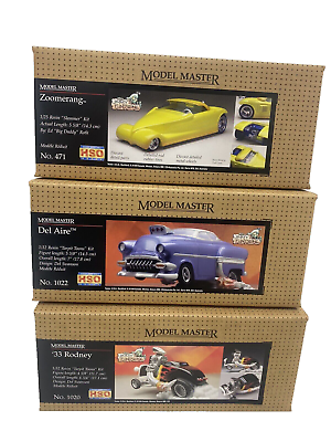 #ad SET OF 3 Testors Model Master esin Custom Kits Zoomerang Del Aire 33 Rodney