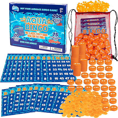 #ad Aqua Pool Bingo Diving Game for Adults amp; Kids Swim for amp; Call 75 Sinking Number