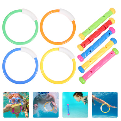 #ad #ad 9 Pcs Diving Play Set Swimming Pool Stick Summer Toddler Toy