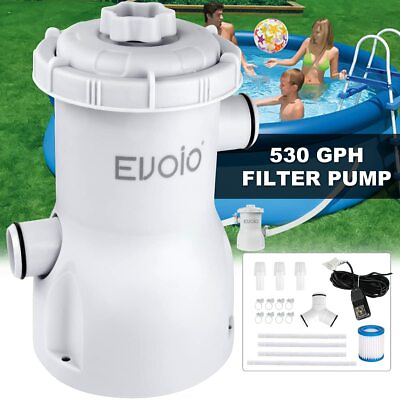 #ad Evoio Pool Filter Pump Above Ground 530 Gallons Swimming Pool Filter Pump