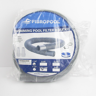 #ad FibroPool Professional 1 1 4quot; Swimming Pool Filter Hose Replace Kit 3amp;6 Foot