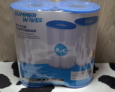 #ad #ad Summer Waves Polygroup Pool Filter Cartridge Replacement Size Type A or C 2 Pack