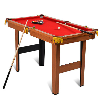 #ad 48 Inch Mini Table Top Pool Table Game Billiard Set
