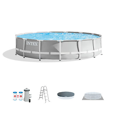 #ad Intex 26723EH 15ft x 42in Prism Frame Above Ground Swimming Pool Set with Filter