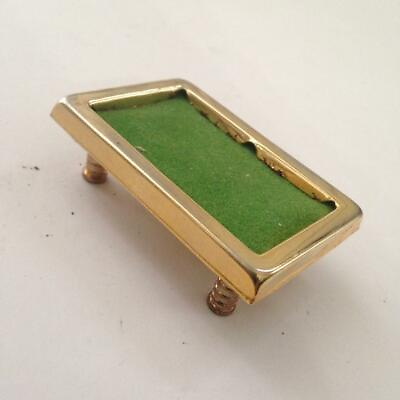 Vintage Doll House Miniatures Made in Holland Brass Pool Table 1.5in x 2.5in