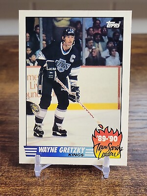 #ad 1990 Topps Hockey Team Scoring Leaders #12 Wayne Gretzky LA Kings HOF QTY