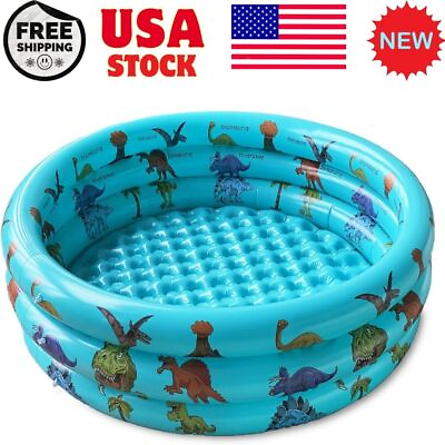 #ad #ad Dinosaur Inflatable Baby Pool 48”X12” Small Swimming Pool for Kids