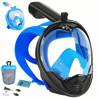 Diving Snorkel Scuba Full Face Mask Swimming Underwater For Gopro Glass Anti fog
