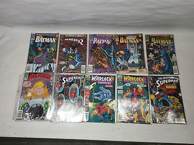 Assorted Comic Books Lot DC and Marvel. Lot of 10 in clear leaves e36 4