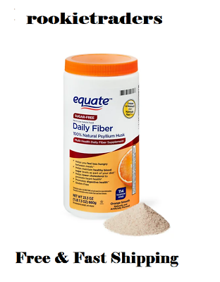 Equate Sugar Free Daily Fiber Powder Orange Smooth 23.3 Fast Free Shipping