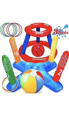 #ad #ad 90shine 3 Sets Pool Toys Games for Adults and Family Floating Basketball