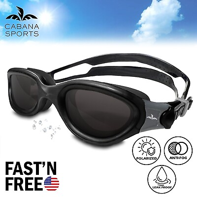 #ad Polarized Swimming Goggles Comfortable Adult Anti Fog UV Protection Swim Glasses