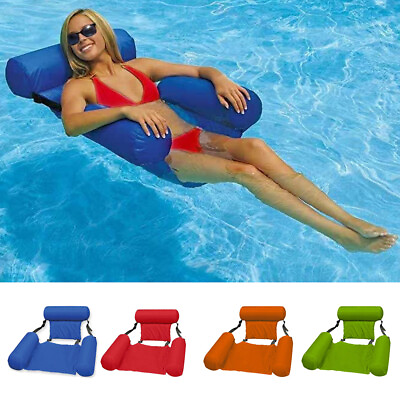 Inflatable Swimming Pool Floating Chair Foldable Float Water Hammock Bed Raft