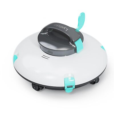 #ad Cordless Robotic Pool Cleaner Vacuum for Flat Bottom Pool 140 minute Run Time