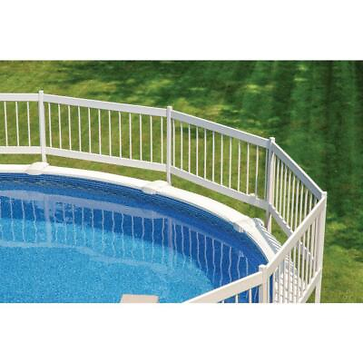 #ad #ad Blue Wave Above Ground Pool Fence Kit 64.5quot; x 24quot; PVC Vinyl White 8 Section