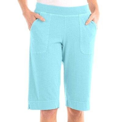 #ad FRESH PRODUCE Small Swimming BLUE $56 Key Largo JERSEY Pedal Pusher Shorts NWT S