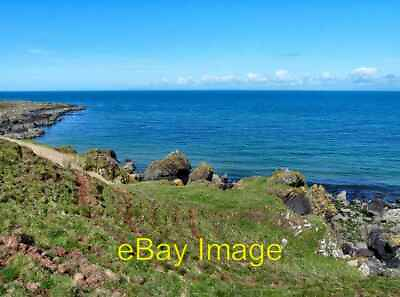 #ad Photo 6x4 Cliffs above Port Leen Looking to Port Mullin one of many small c2012