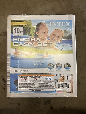 #ad Intex 28116EH 10 X 24 Inch Easy Set Inflatable Circular Swimming Pool Blue new