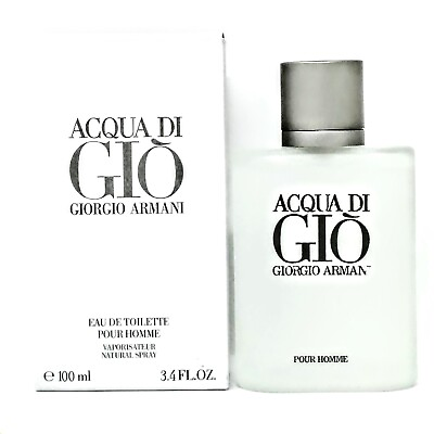#ad Giorgio Armani Aqua Di Gio Men 3.4 oz EDT Aquatic Fresh Fragrance New