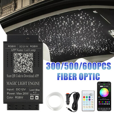 #ad Twinkle 600x Fiber Optic RGBW Car Home Headliner Star Lights Roof Ceiling Lights